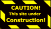 Striped construction warning